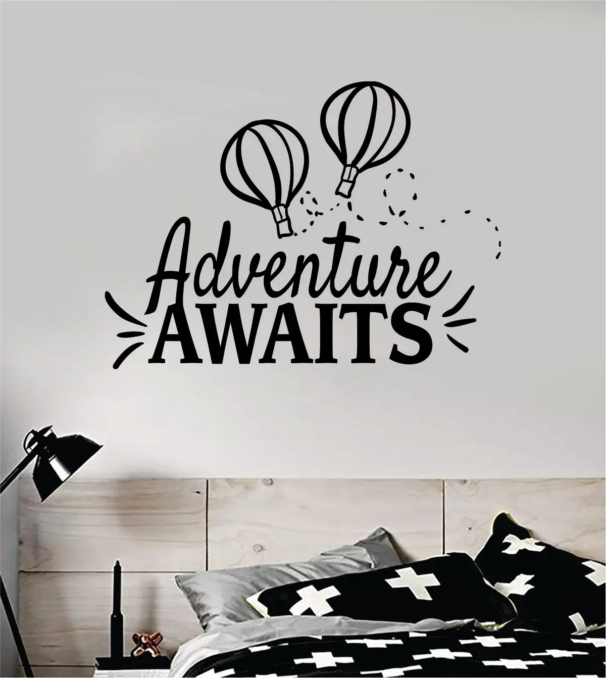 Adventure Awaits V15 Wall Decal Sticker Bedroom Room Art Vinyl Beautiful Inspirational Travel Mountains Wanderlust Teen Kids Baby Nursery 1