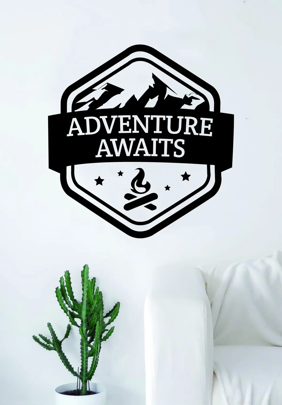 Adventure Awaits V5 Quote Wall Decal Sticker Bedroom Living Room Art Vinyl Beautiful Inspirational Travel Mountains Wanderlust 1