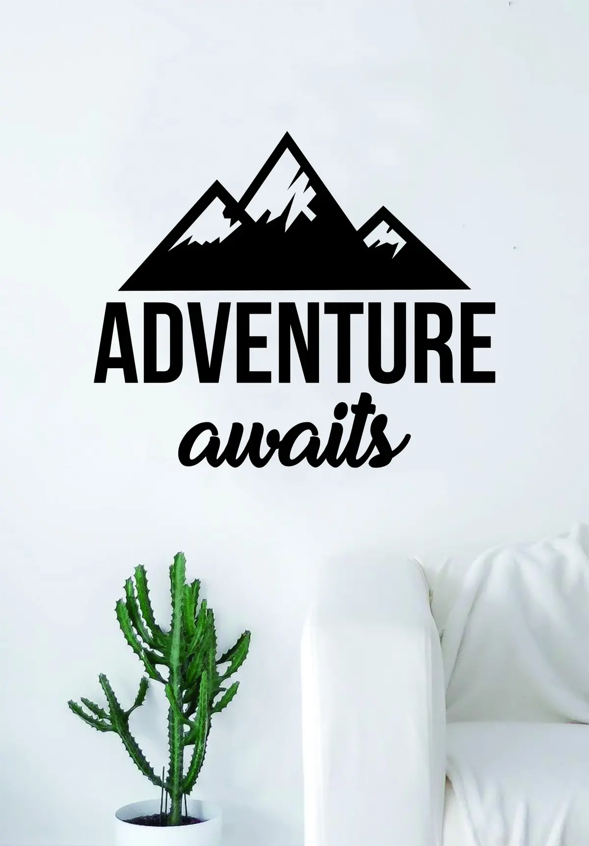 Adventure Awaits V6 Quote Wall Decal Sticker Bedroom Living Room Art Vinyl Beautiful Inspirational Travel Mountains Wanderlust 1