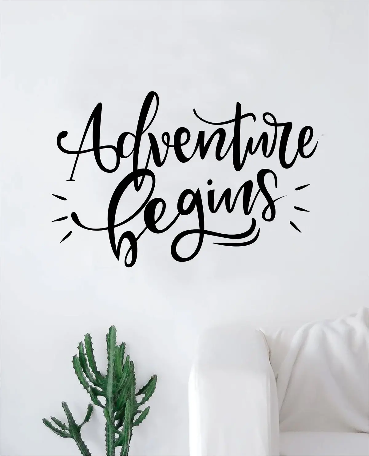 Adventure Begins V2 Quote Wall Decal Sticker Decor Vinyl Art Bedroom Teen Inspirational Boy Girl Wanderlust Travel 1