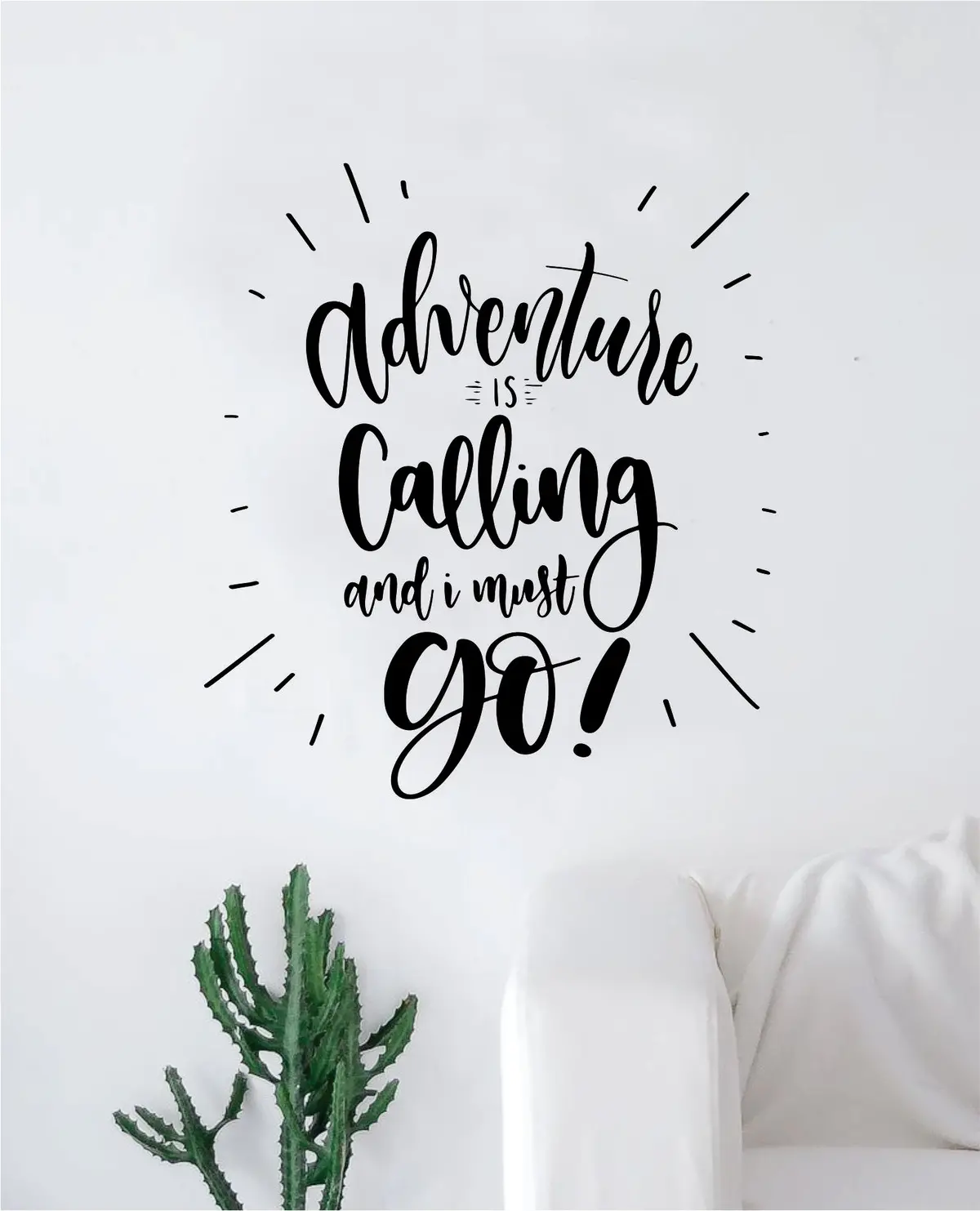 Adventure Is Calling V3 Quote Wall Decal Sticker Decor Vinyl Art Bedroom Teen Inspirational Boy Girl Travel Wanderlust 1