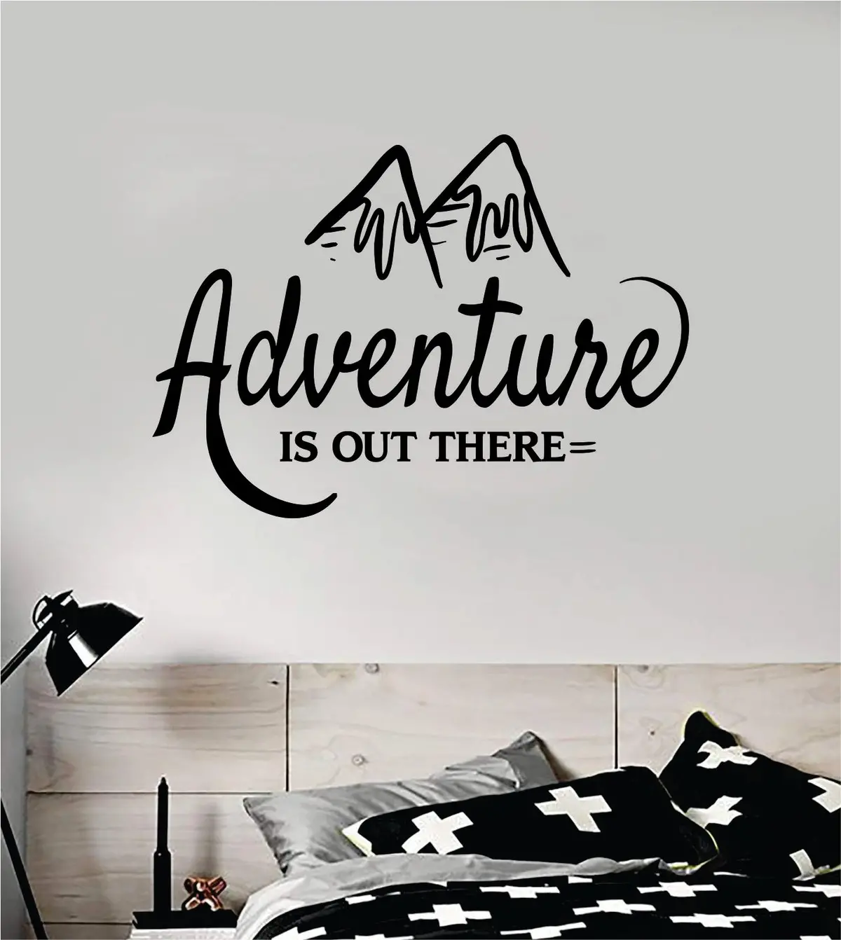 Adventure Is Out There V2 Wall Decal Sticker Bedroom Living Room Art Vinyl Beautiful Inspirational Travel Mountains Wanderlust Explore Teen Kids Baby Nursery 1