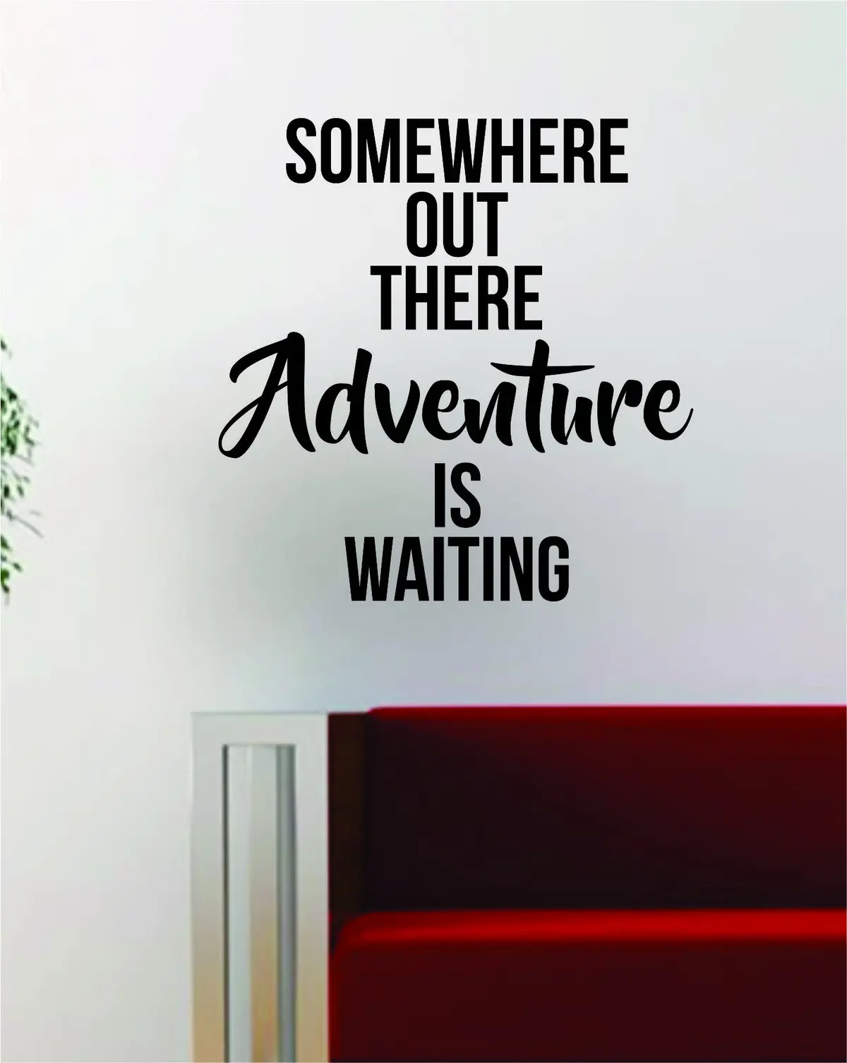 Adventure Is Waiting Quote Decal Sticker Wall Vinyl Art Decor Home Wanderlust Travel 1