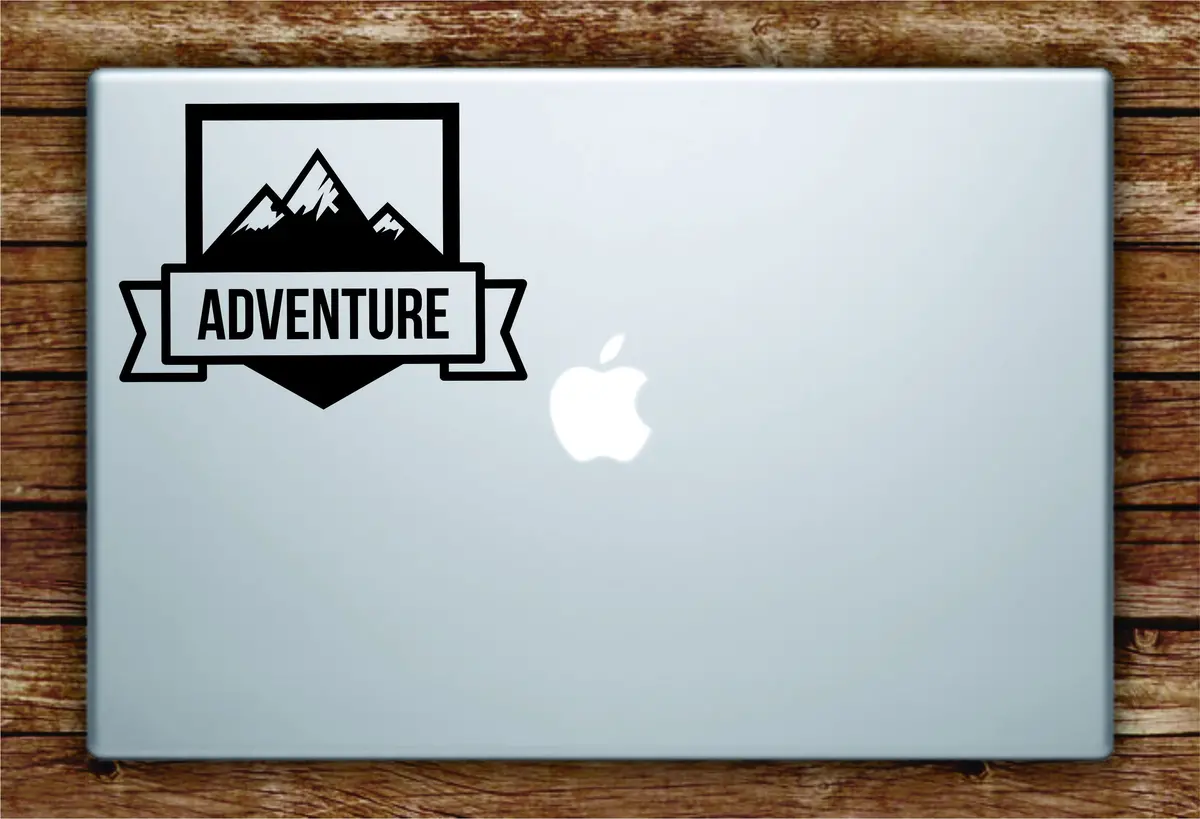 Adventure Mountains Laptop Apple Macbook Quote Wall Decal Sticker Art Vinyl Explore Travel Wanderlust Trees Hike Cute 1