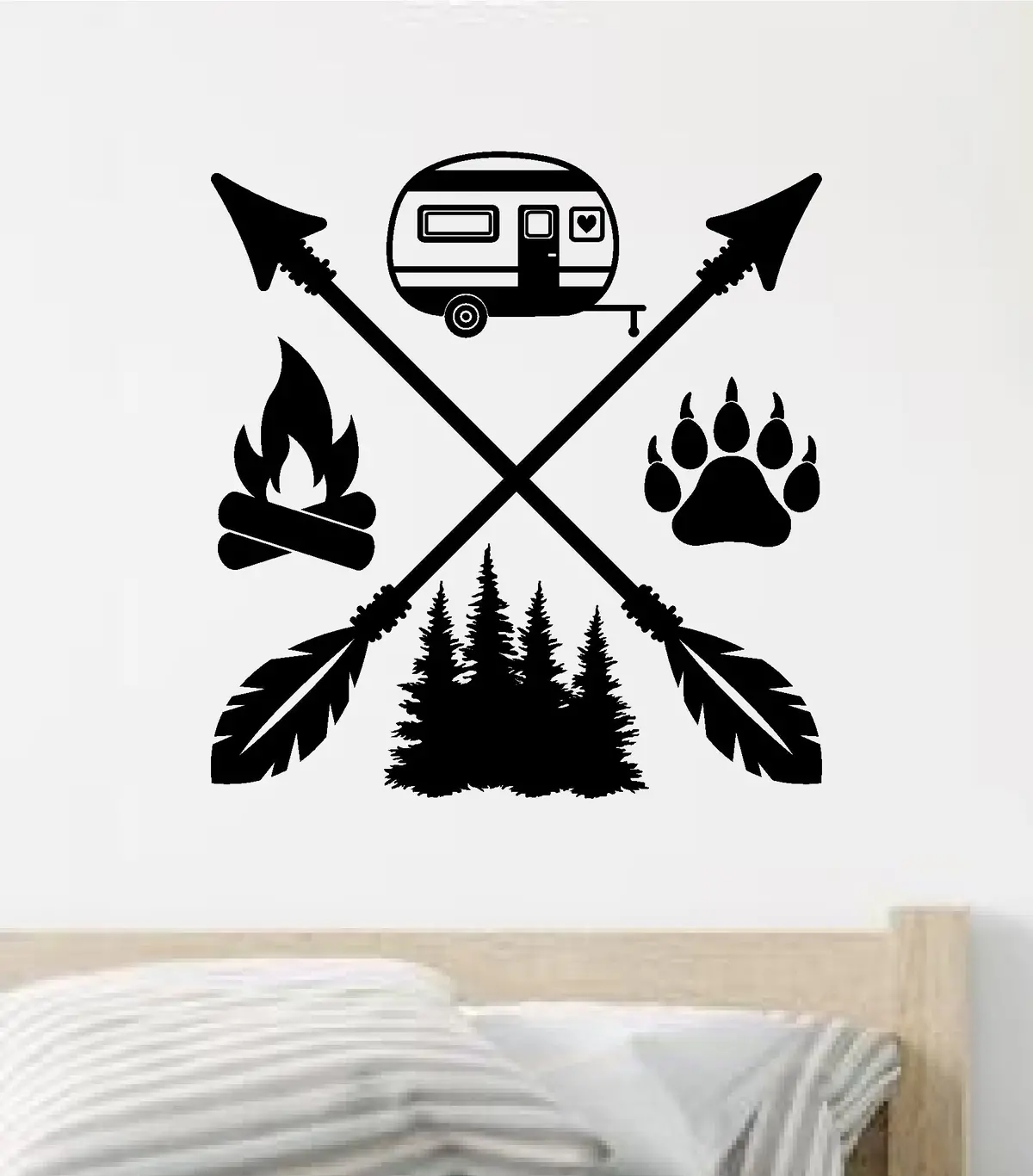 Adventure Arrows Wall Decal Home Decor Vinyl Sticker Art Bedroom Room Girls Boys Men Travel Rv Wanderlust Adventure Hike Mountains Camp 1