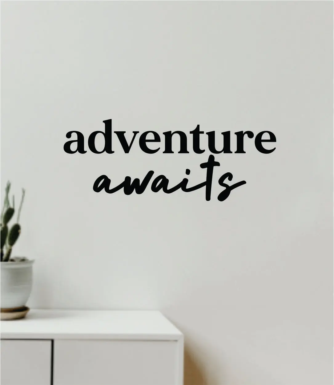 Adventure Awaits V16 Decal Sticker Quote Wall Vinyl Art Wall Bedroom Room Home Decor Inspirational Teen Baby Nursery Girls Playroom School Travel Wanderlust 1