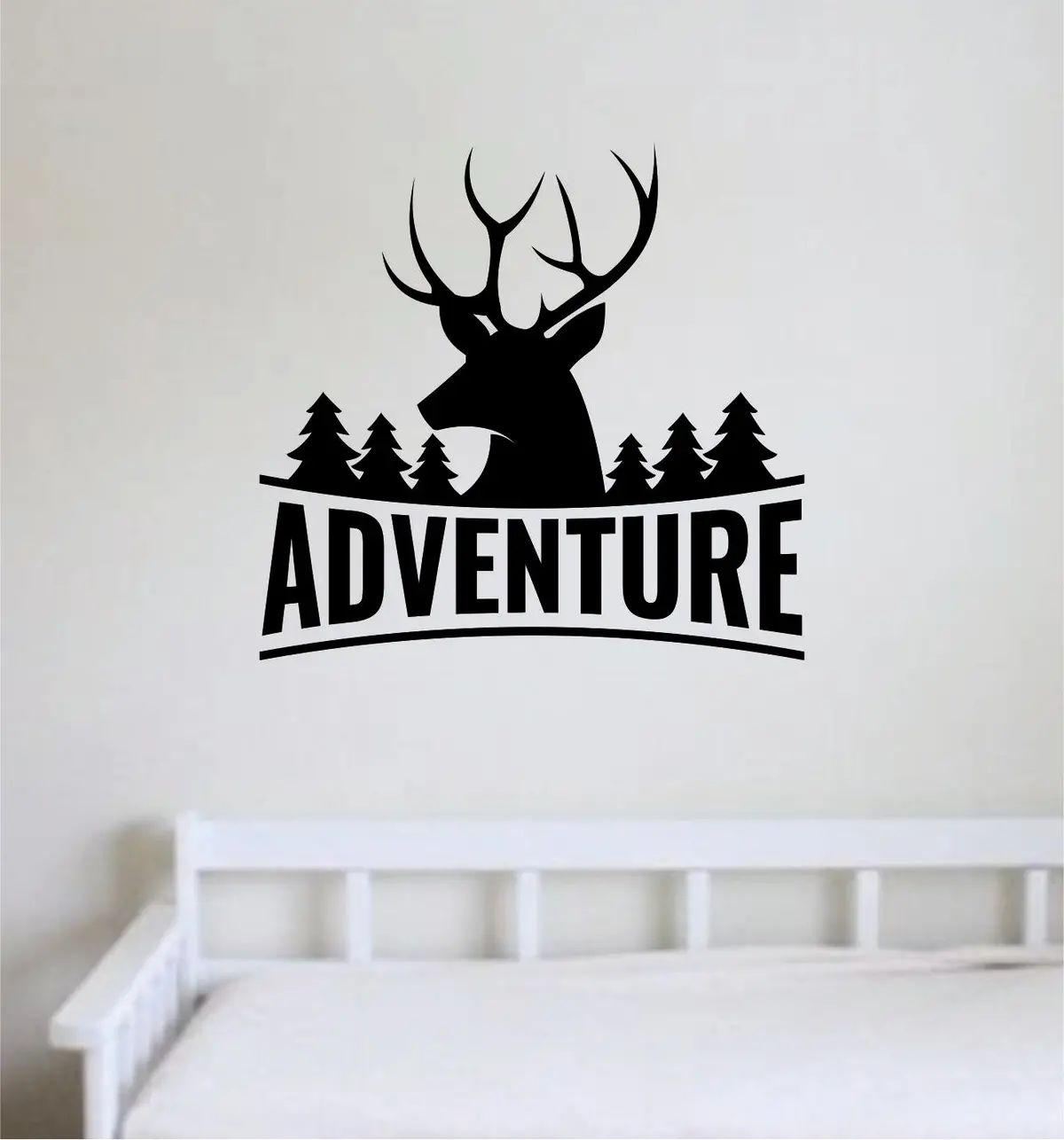 Adventure Deer Decal Quote Home Room Decor Art Vinyl Sticker Teen Baby Nursery Travel Wanderlust Explore Family Trees Hike Camp Hunt 1