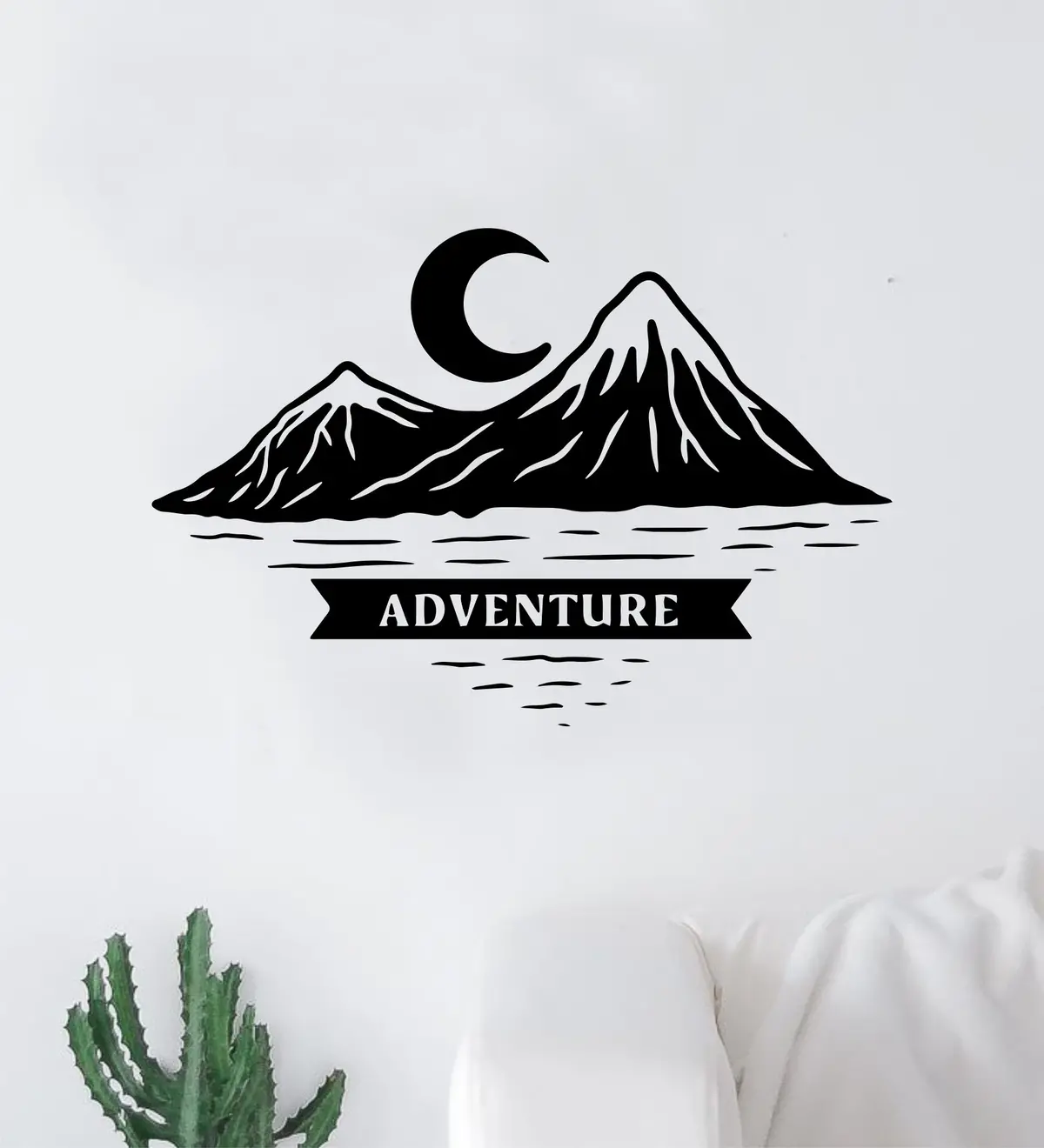 Adventure Mountains Moon Wall Decal Home Decor Vinyl Sticker Art Bedroom Room Girls Travel Rv Camp Wanderlust 1