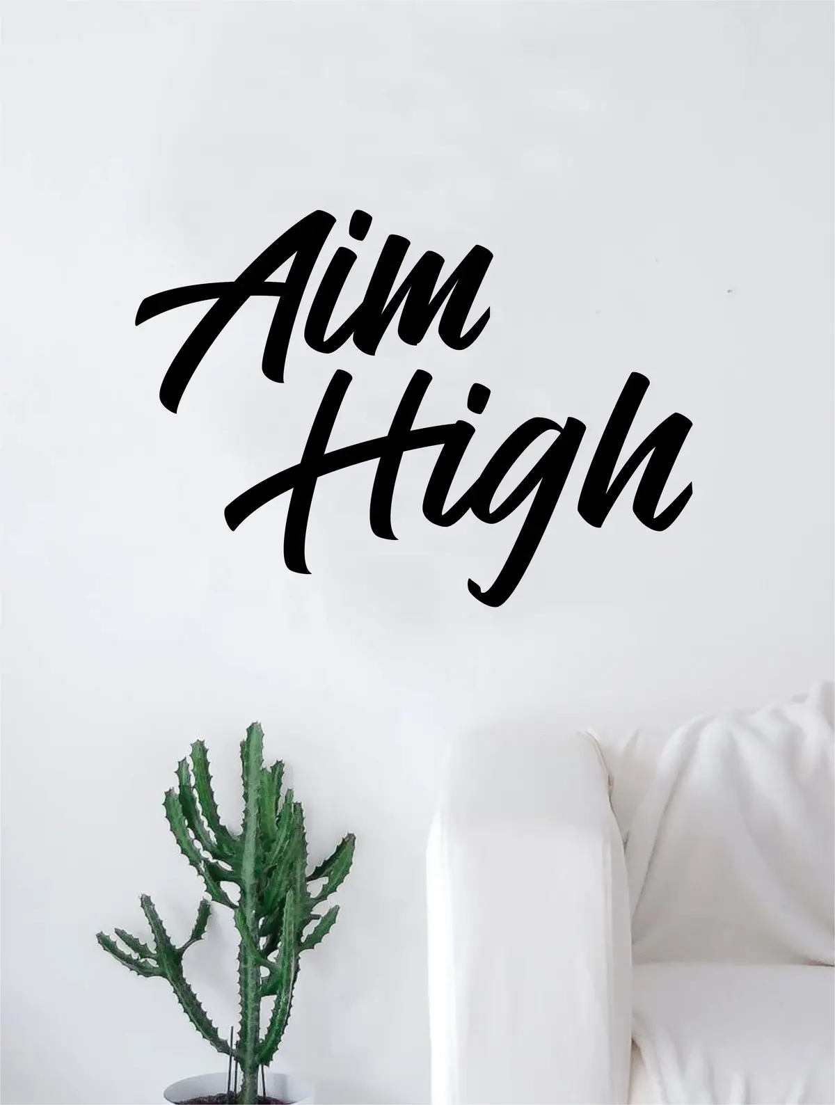 Aim High Quote Decal Sticker Wall Vinyl Art Home Decor Inspirational Motivation Room 1