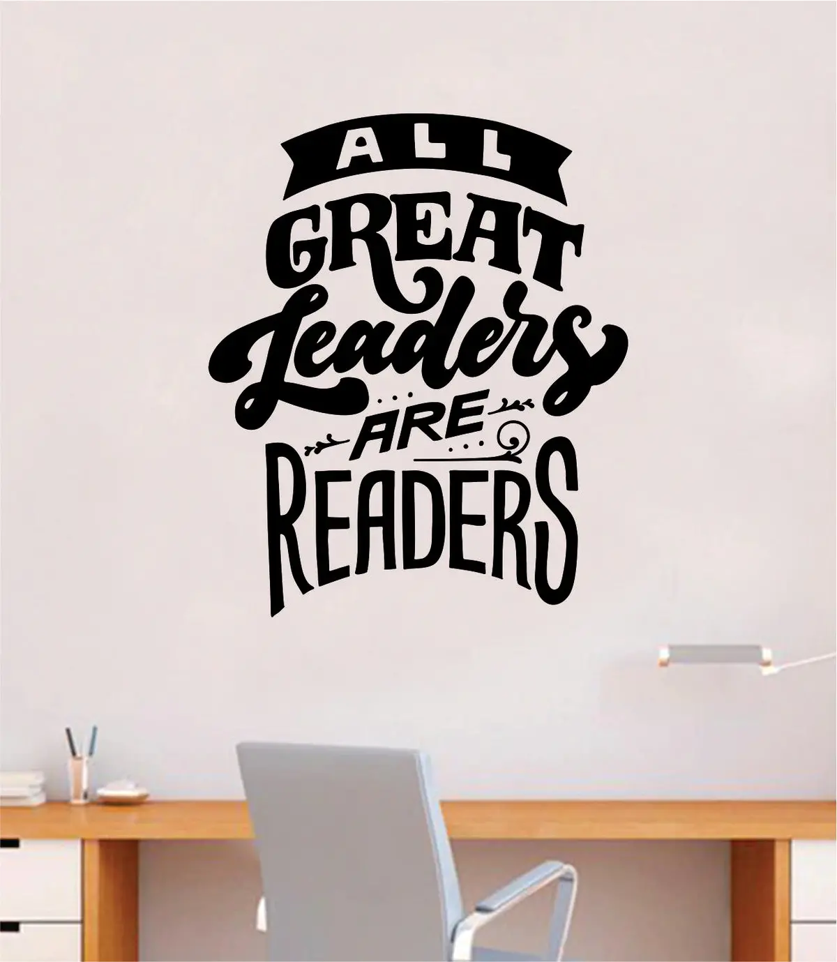 All Great Leaders Are Readers Wall Decal Decor Art Sticker Vinyl Room Bedroom Home Teen Inspirational Teen Kids School Smart Library Class Nursery Books 1