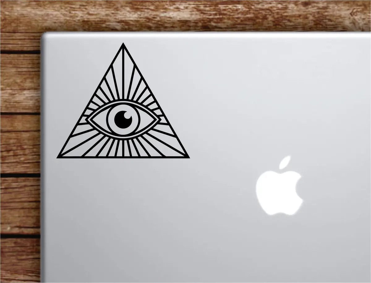 All Seeing Illuminati Eye Laptop Apple Macbook Car Quote Wall Decal Sticker Art Vinyl Inspirational Motivational Funny 1
