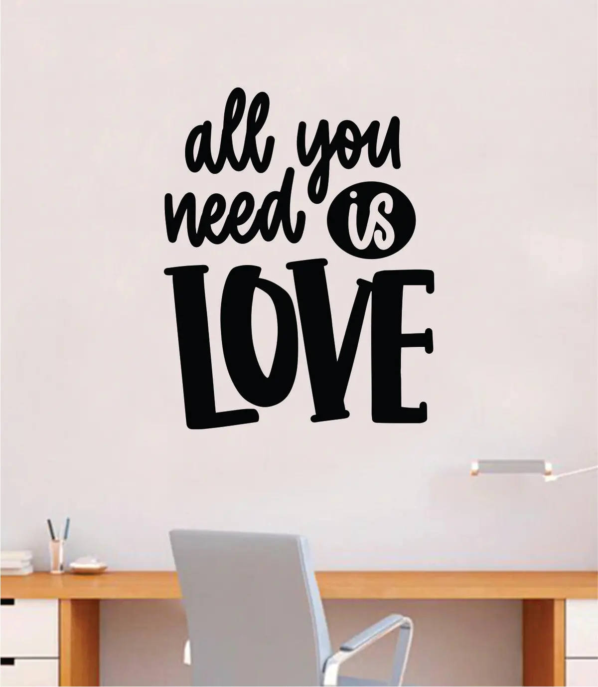 All You Need Is Love V3 Wall Decal Home Decor Bedroom Room Art Vinyl Sticker Quote Inspirational Music The Beatles Lyrics Teen Baby 1