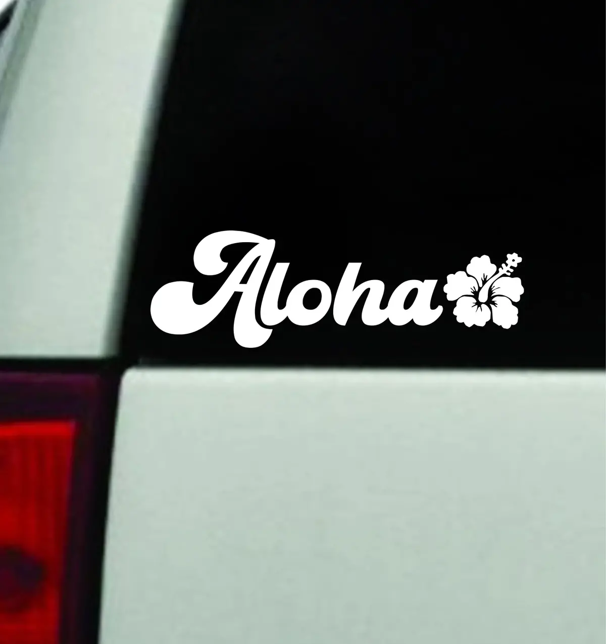 Aloha Hibiscus Flowers Car Decal Truck Window Windshield Mirror Jdm Bumper Sticker Vinyl Quote Men Girls Hawaii 1