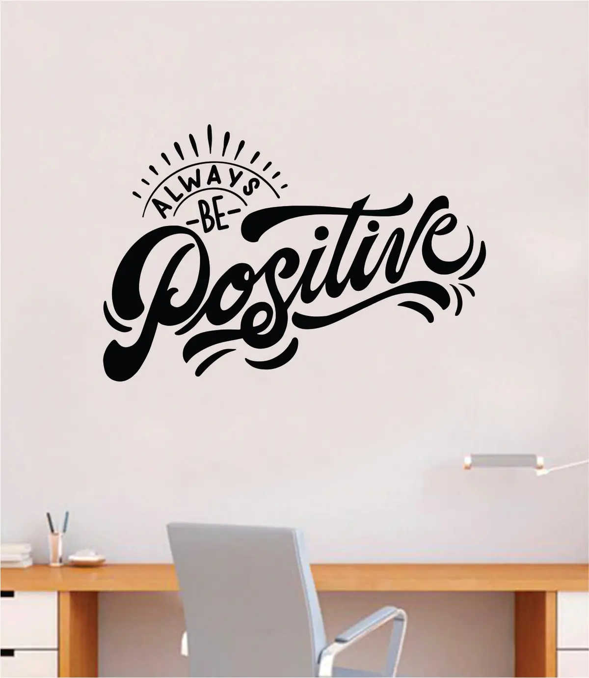 Always Be Positive Quote Wall Decal Sticker Bedroom Room Art Vinyl Inspirational Motivational Kids Teen Baby Nursery School Girls Good Vibes 1