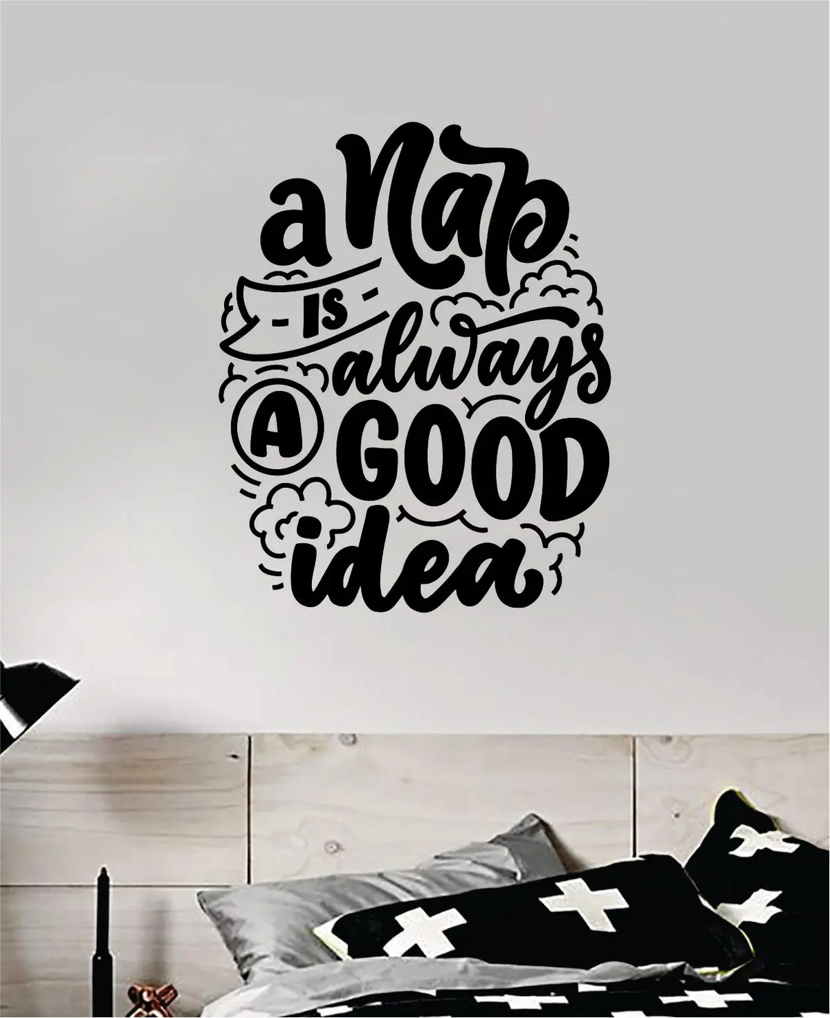 A Nap Good Idea Wall Decal Quote Home Room Decor Art Vinyl Sticker Inspirational Teen Baby Nursery Playroom School  Apartment Sleep 1