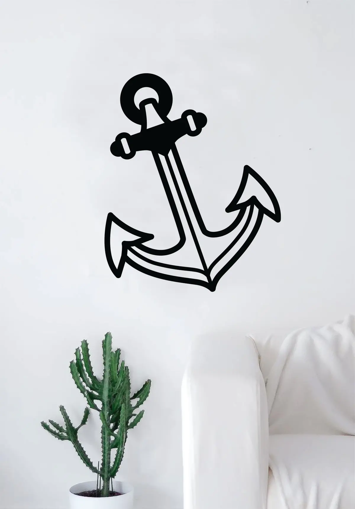 Anchor V8 Decal Sticker Wall Vinyl Art Home Decor Room Bedroom Teen Ocean Beach Boat Nautical Adventure Travel Teen Nursery Kids 1