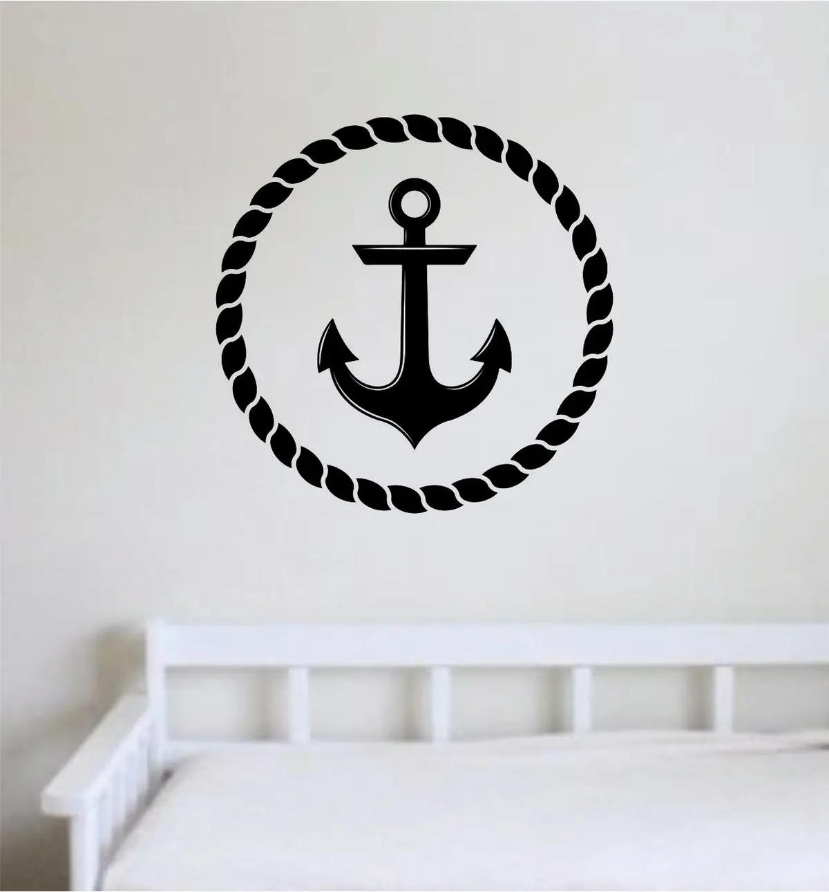 Anchor Rope Quote Wall Decal Sticker Vinyl Art Home Decor Room Bedroom Baby Teen Kids Inspirational Cute Ocean Beach Nautical Boat Sea Love Sailor 1