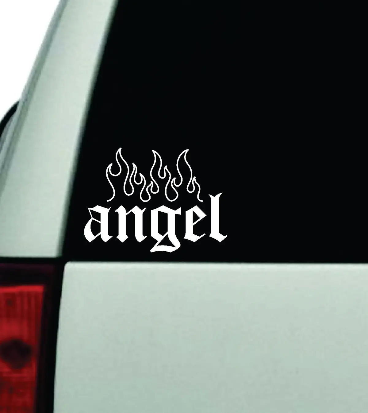 Angel Car Decal Truck Window Windshield Rearview Jdm Bumper Sticker Vinyl Quote Boy Girls Funny Mom Women Trendy Cute Aesthetic Bestie Old English Flames 1