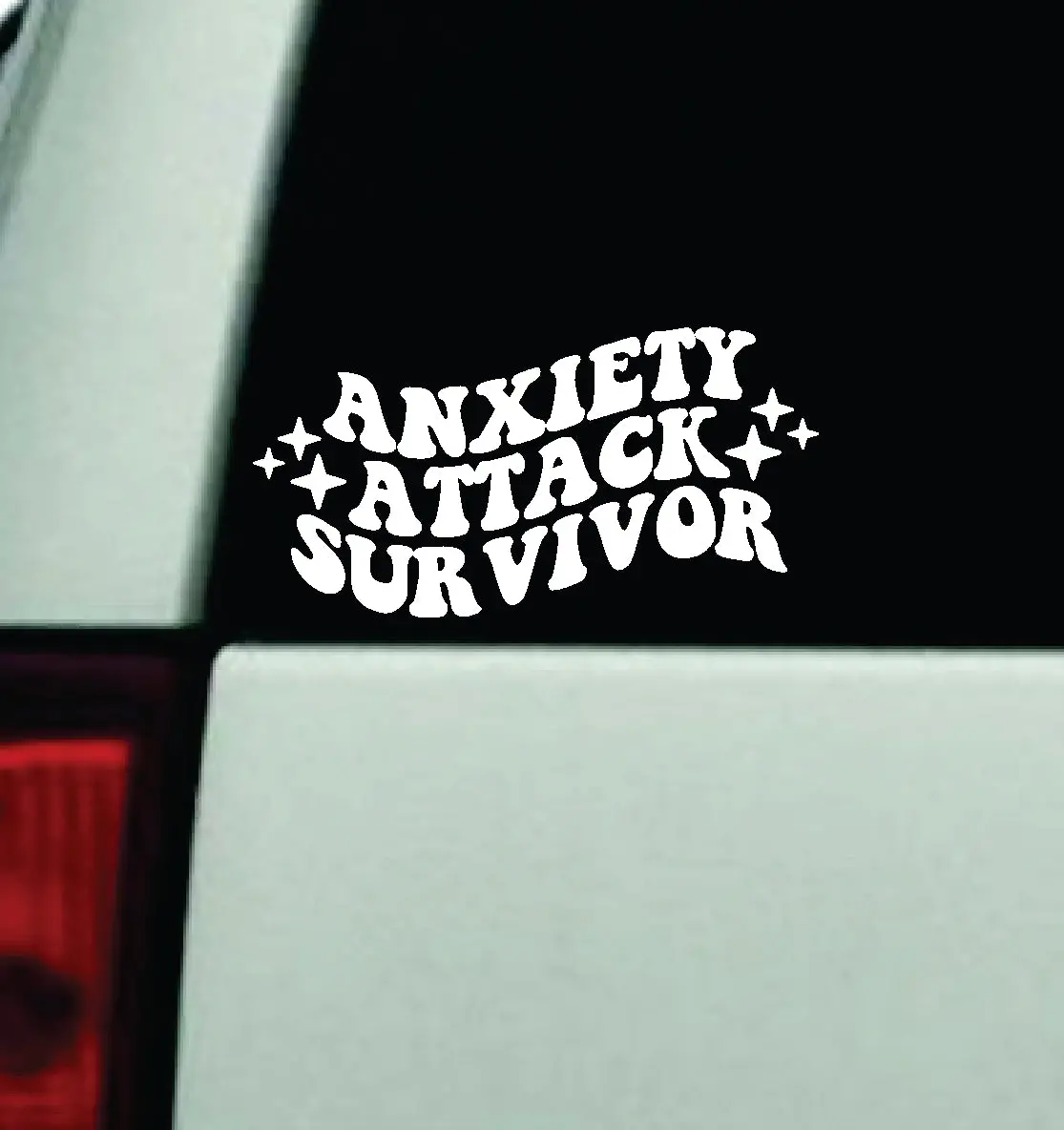 Anxiety Attack Survivor Car Decal Truck Window Windshield Mirror Jdm Bumper Sticker Vinyl Quote Girls Funny Groovy Trendy 1