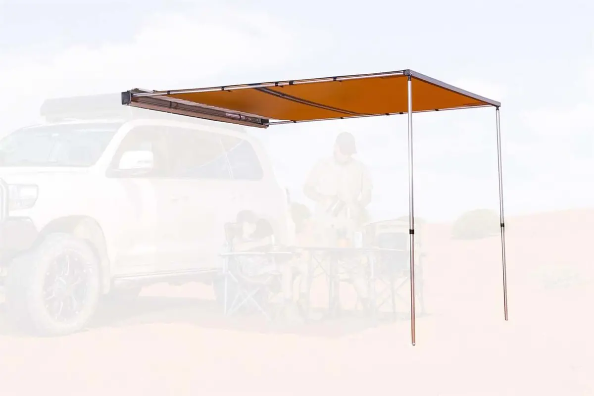Arb Hard Case Awning With Led Light – 2.5M Silver / Aluminum Encased Waterproof Shade 1