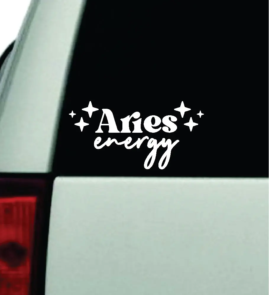Aries Energy Car Decal Truck Window Windshield Jdm Bumper Sticker Vinyl Quote Boy Girls Funny Mom Women Trendy Cute Aesthetic Zodiac Sign Horoscope 1