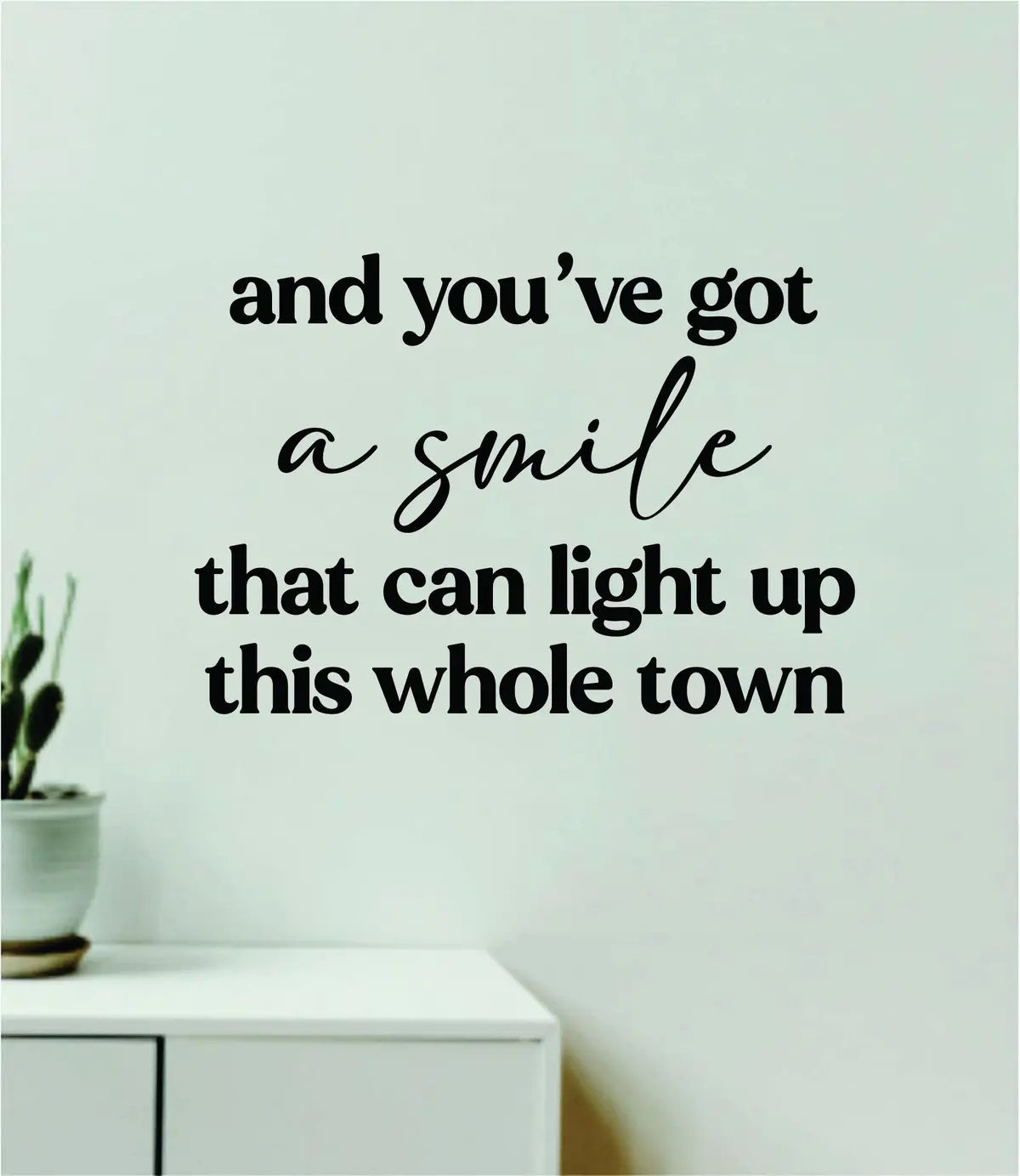 A Smile Wall Decal Home Decor Bedroom Room Art Vinyl Sticker Quote Inspirational Girls Lyrics Music Taylors Version Eras Tour Swiftie 1