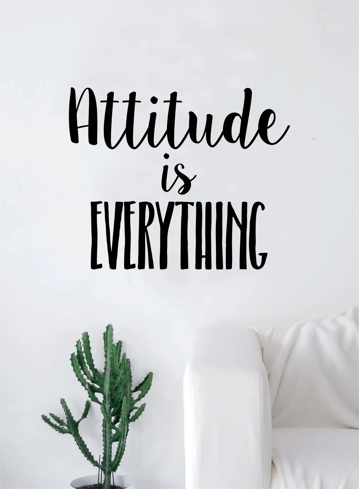 Attitude Is Everything Quote Decal Sticker Wall Vinyl Art Wall Room Decor Inspirational Motivational 1