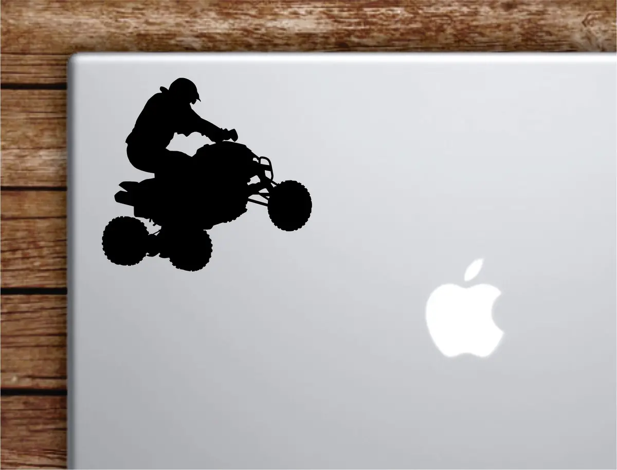 Atv Quad Laptop Wall Decal Sticker Vinyl Art Quote Macbook Apple Decor Car Window Truck Kids Baby Teen Inspirational Boys Girls Moto Dirtbike Sports 1