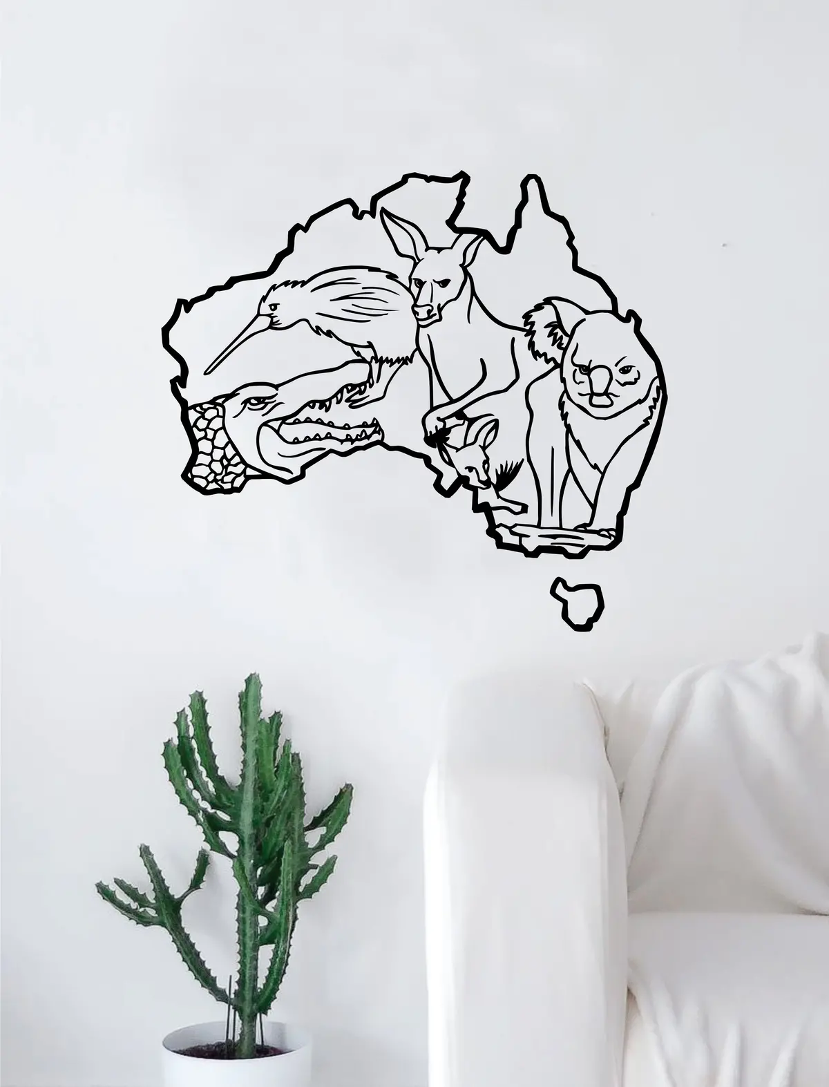 Australia Animals Wall Decal Home Decor Bedroom Room Sticker Art Vinyl Teen Kids Baby Nursery Kangaroo Bird Alligator Koala 1