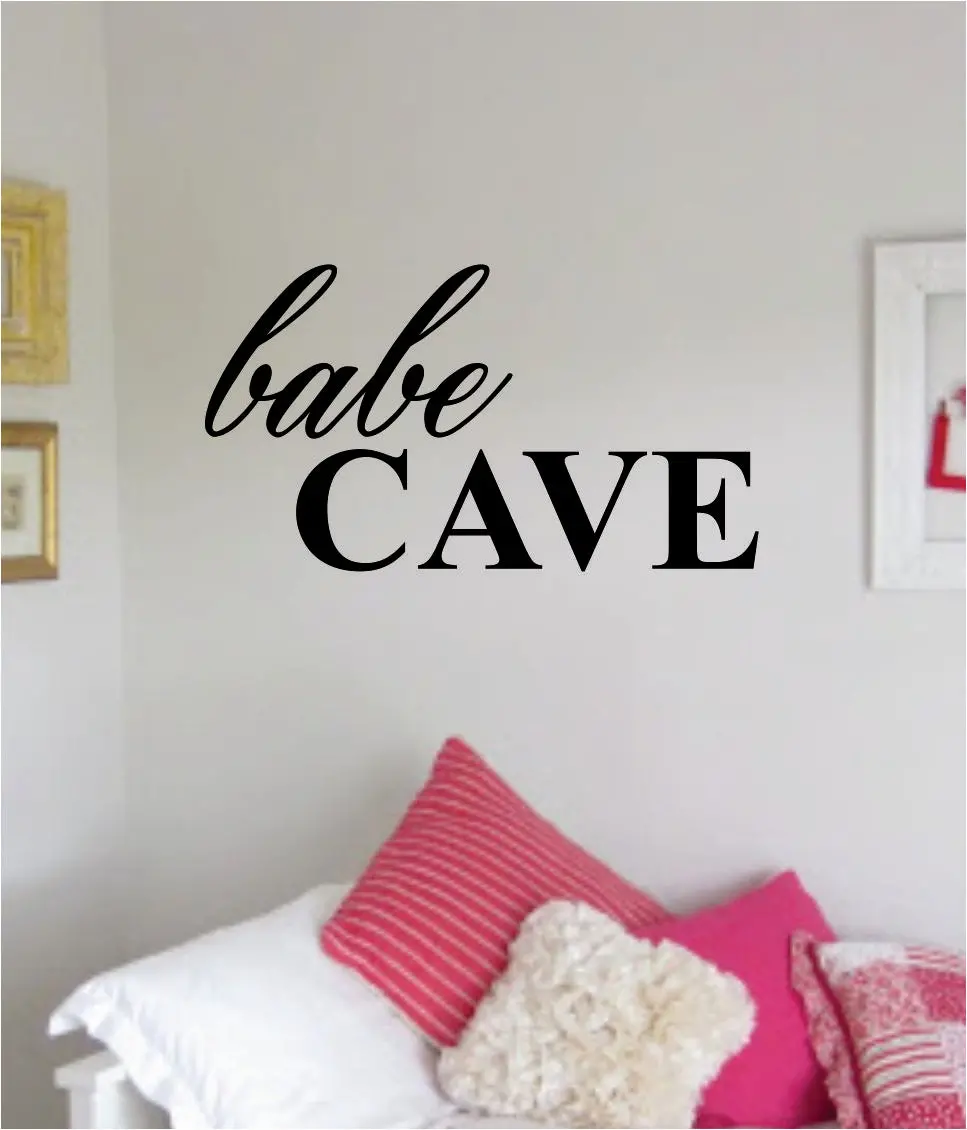 Babe Cave Quote Wall Decal Sticker Decor Vinyl Art Bedrom Girls Cute Daughter Baby Teen 1