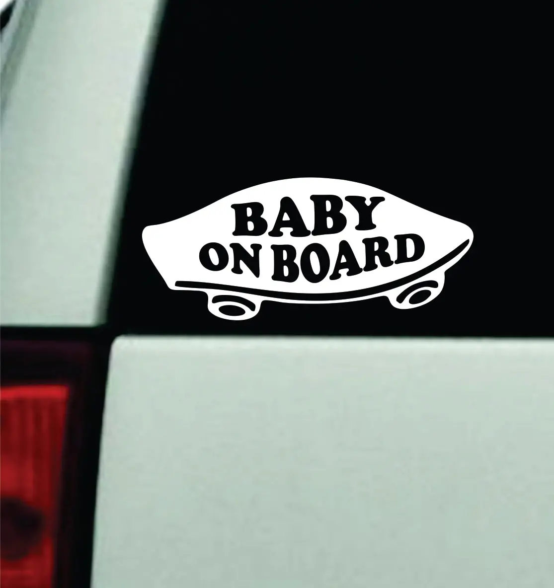Baby On Board Skateboard Car Decal Truck Mirror Window Windshield Bumper Sticker Men Girls Family Mom Kids 1