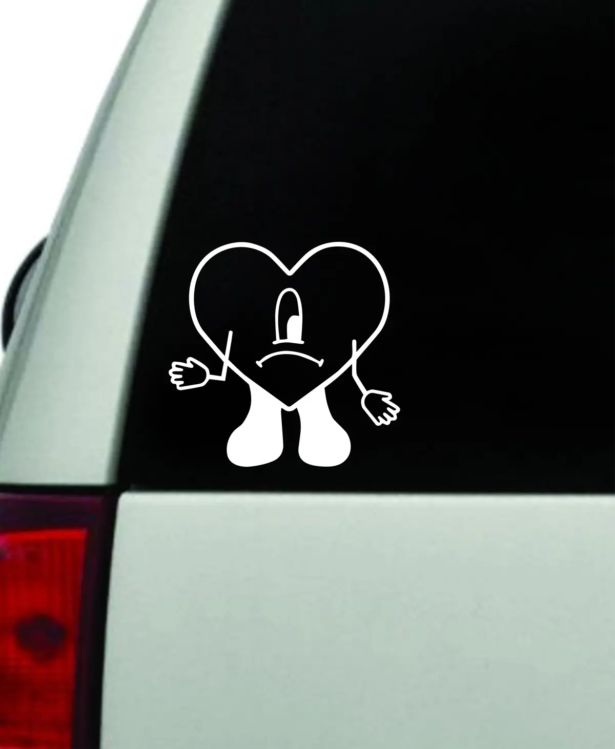 Bad Bunny Heart Logo Wall Decal Car Truck Window Windshield Jdm Sticker Vinyl Lettering Racing Quote Music Lyrics Boy Girls Spanish Reggaeton Rap Yhlqmdlg Un Verano Sin Ti 1