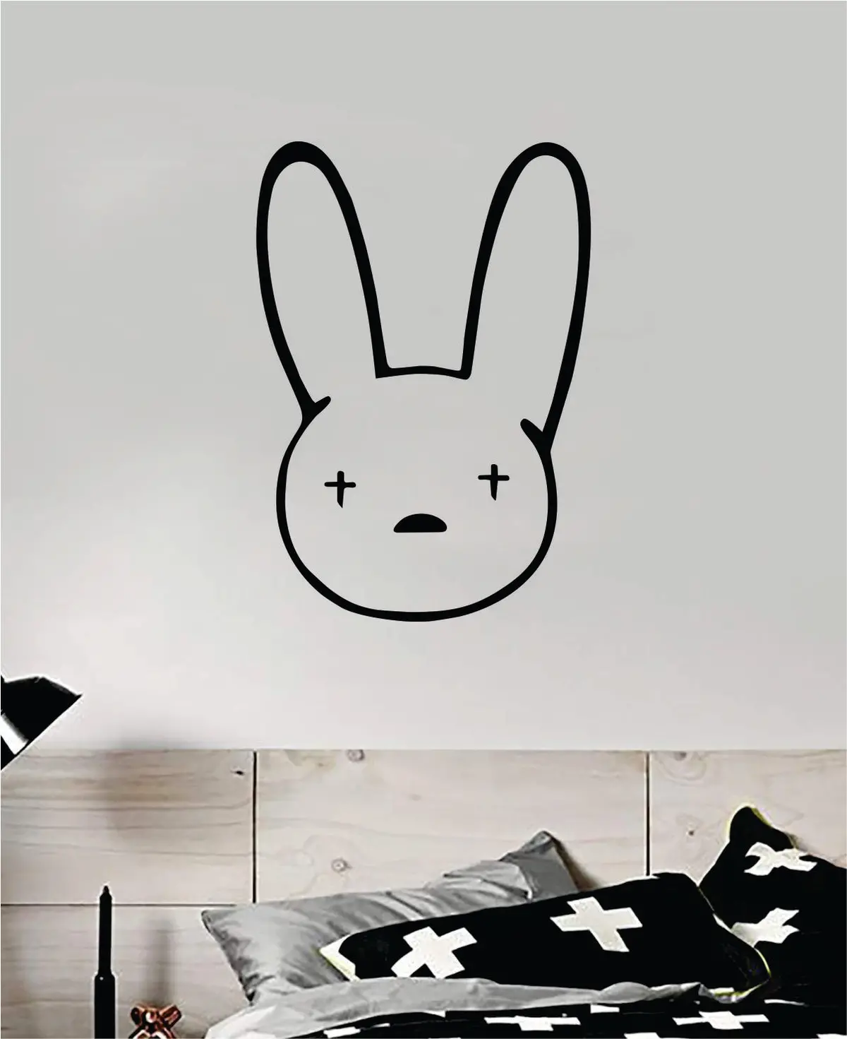 Bad Bunny Logo Wall Decal Home Decor Sticker Vinyl Bedroom Room Quote Spanish Music Reggaeton Girls Funny Teen 1
