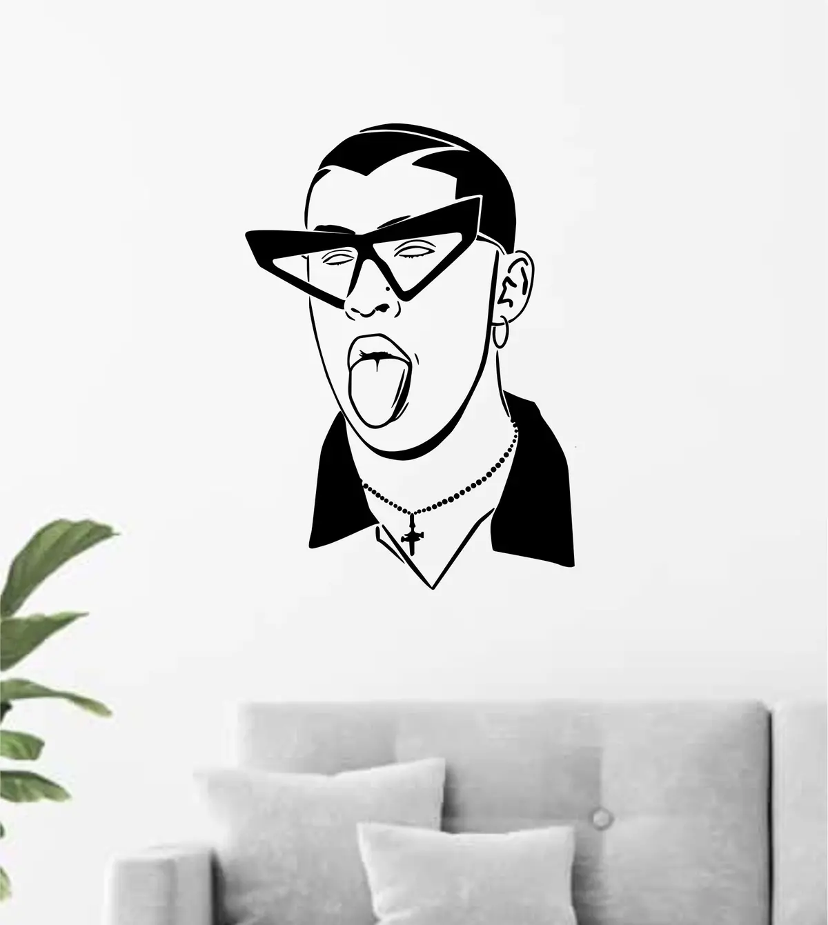 Bad Bunny Wall Decal Home Decor Art Sticker Vinyl Bedroom Room Boy Girl Teen Music Hip Hop Rap Spanish 1