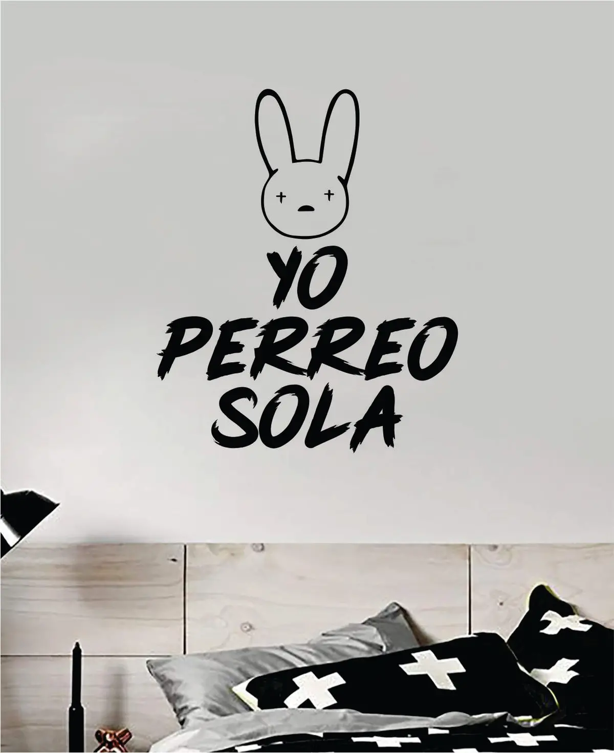 Bad Bunny Yo Perreo Sola Yhlqmdlg Wall Decal Home Decor Sticker Vinyl Bedroom Room Quote Spanish Music Reggaeton Girls Funny Teen Lyrics 1