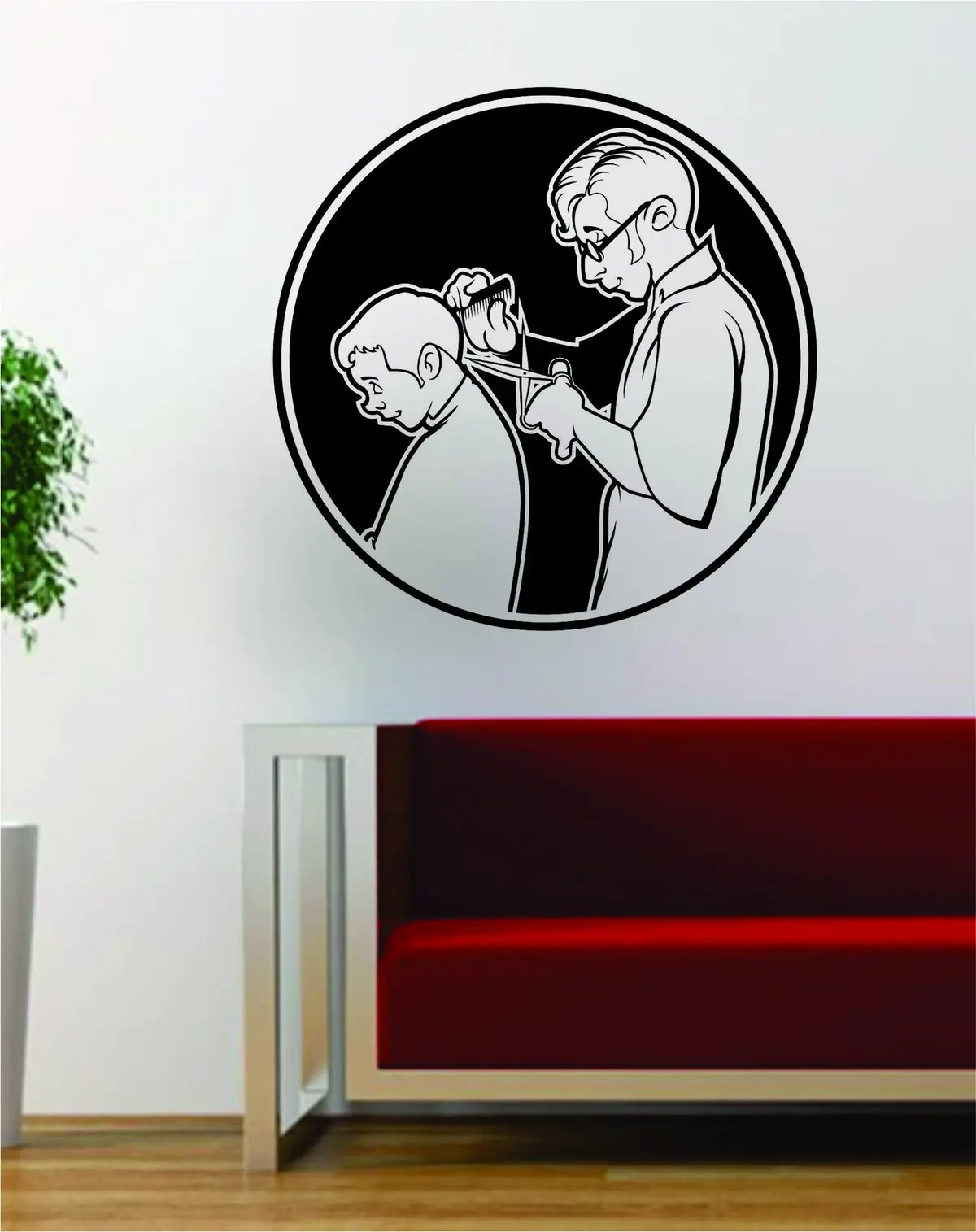 Barber Version 1 Design Barbershop Hair Beauty Salon Decal Sticker Wall Vinyl Art Decor Travel 1