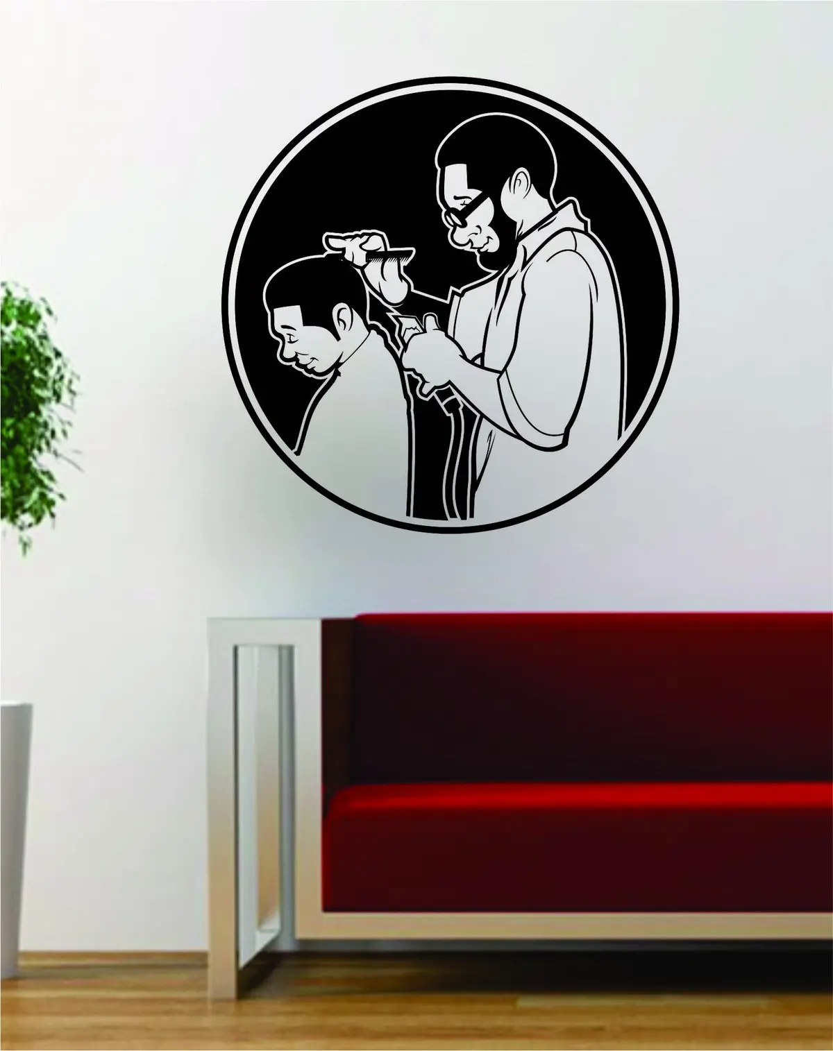 Barber Version 2 Design Barbershop Hair Beauty Salon Decal Sticker Wall Vinyl Art Decor Travel 1