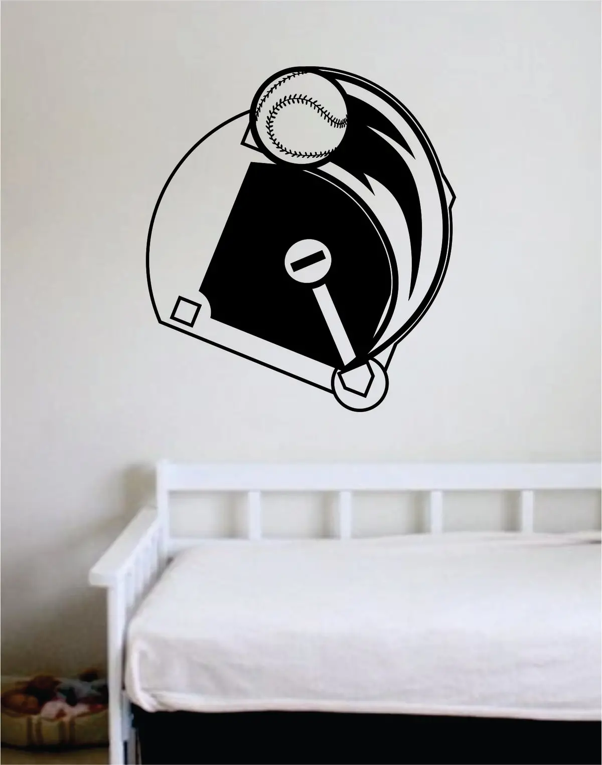 Baseball Diamond Decal Sticker Wall Vinyl Art Home Decor Inspirational Sports Teen Kids Ball Softball Homerun Team 1