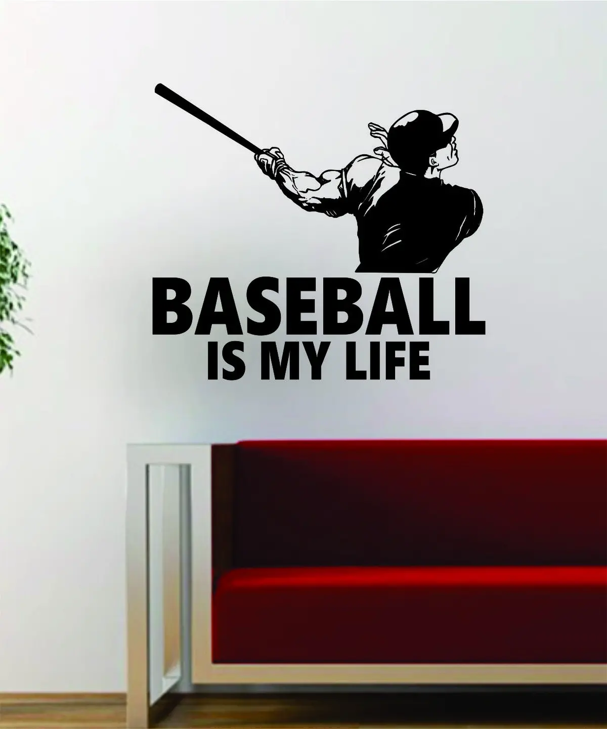 Baseball Is My Life V3 Batter Home Run Decal Wall Vinyl Art Sticker Sports Decor Room Mlb 1