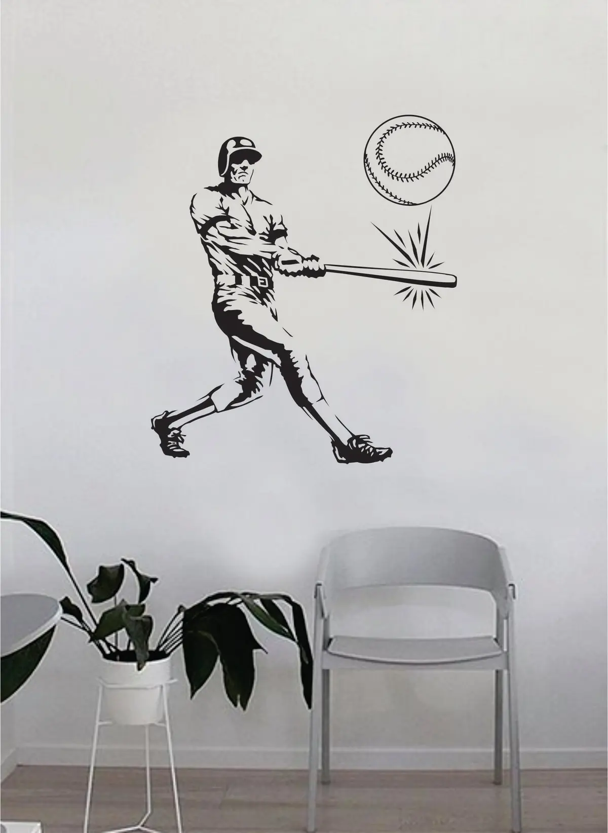 Baseball Player Og Wall Decal Sticker Vinyl Art Bedroom Room Home Decor Quote Ball Kids Teen Baby Boy Girl Nursery School Sports Homerun Fitness 1