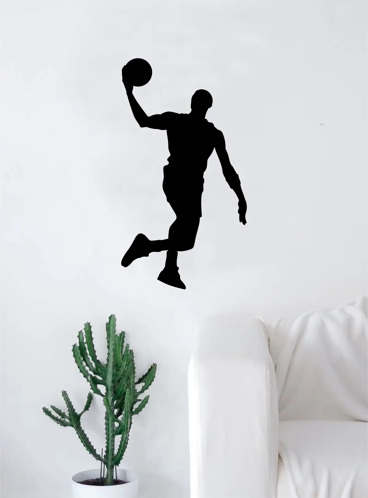 Basketball Dunk V1 Wall Decal Quote Vinyl Sticker Decor Bedroom Living Room Teen Kids Nursery Sports Nba Ball Is Life Dunk 1