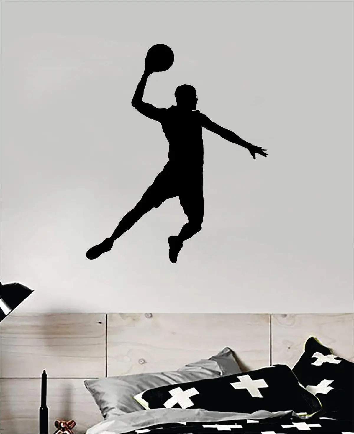 Basketball Dunk V4 Wall Decal Quote Vinyl Sticker Decor Bedroom Room Teen Kids Sports Nba Hoops 1