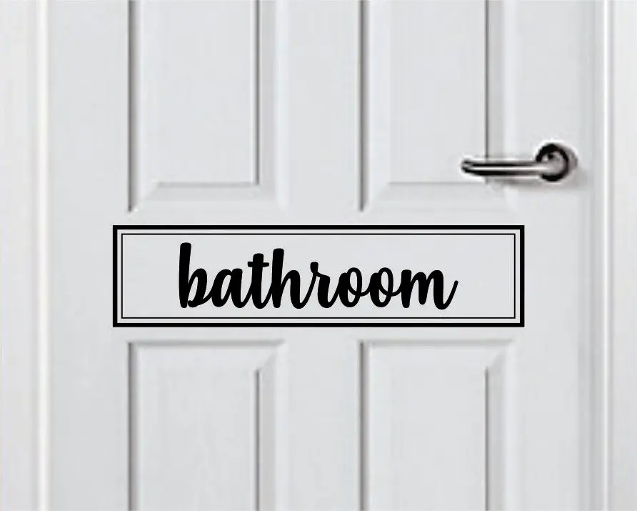 Bathroom V2 Quote Wall Decal Sticker Bedroom Room Art Vinyl Inspirational Door Sign Teen Home Shower Toilet Restroom 1