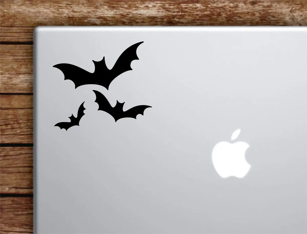 Bats Laptop Wall Decal Sticker Vinyl Art Quote Macbook Apple Decor Car Window Truck Teen Inspirational Girls Animals 1