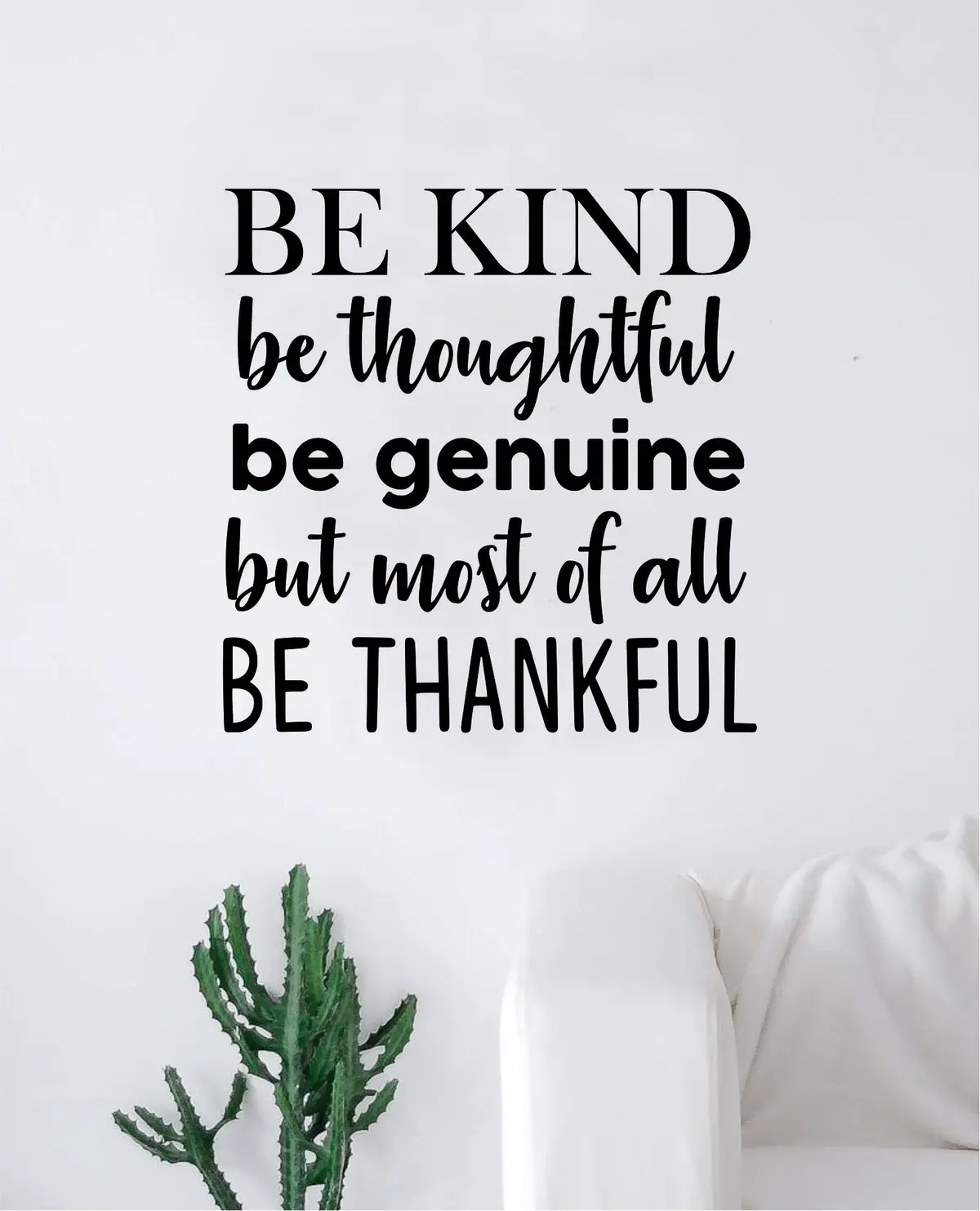 Be Kind Be Thankful Wall Decal Sticker Vinyl Art Bedroom Living Room Decor Decoration Teen Quote Inspirational 1