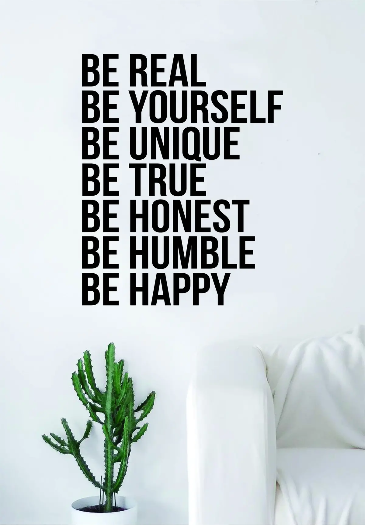 Be Real Be Yourself Decal Quote Sticker Wall Vinyl Art Decor Home Trendy Cute Inspirational Motivational 1