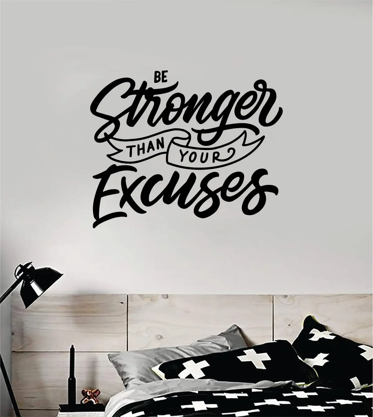 Be Stronger Excuses V3 Decal Sticker Wall Vinyl Art Wall Bedroom Room Home Decor Inspirational Motivational Teen Sports Gym Fitness School 1