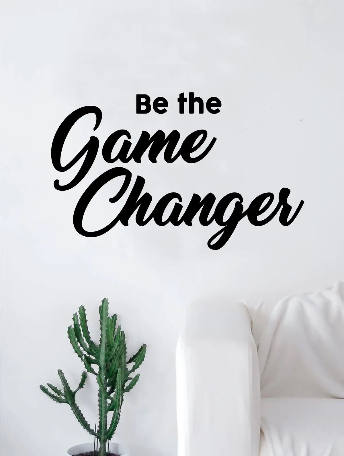 Be The Game Changer Quote Decal Sticker Wall Vinyl Art Home Decor Inspirational Motivational 1