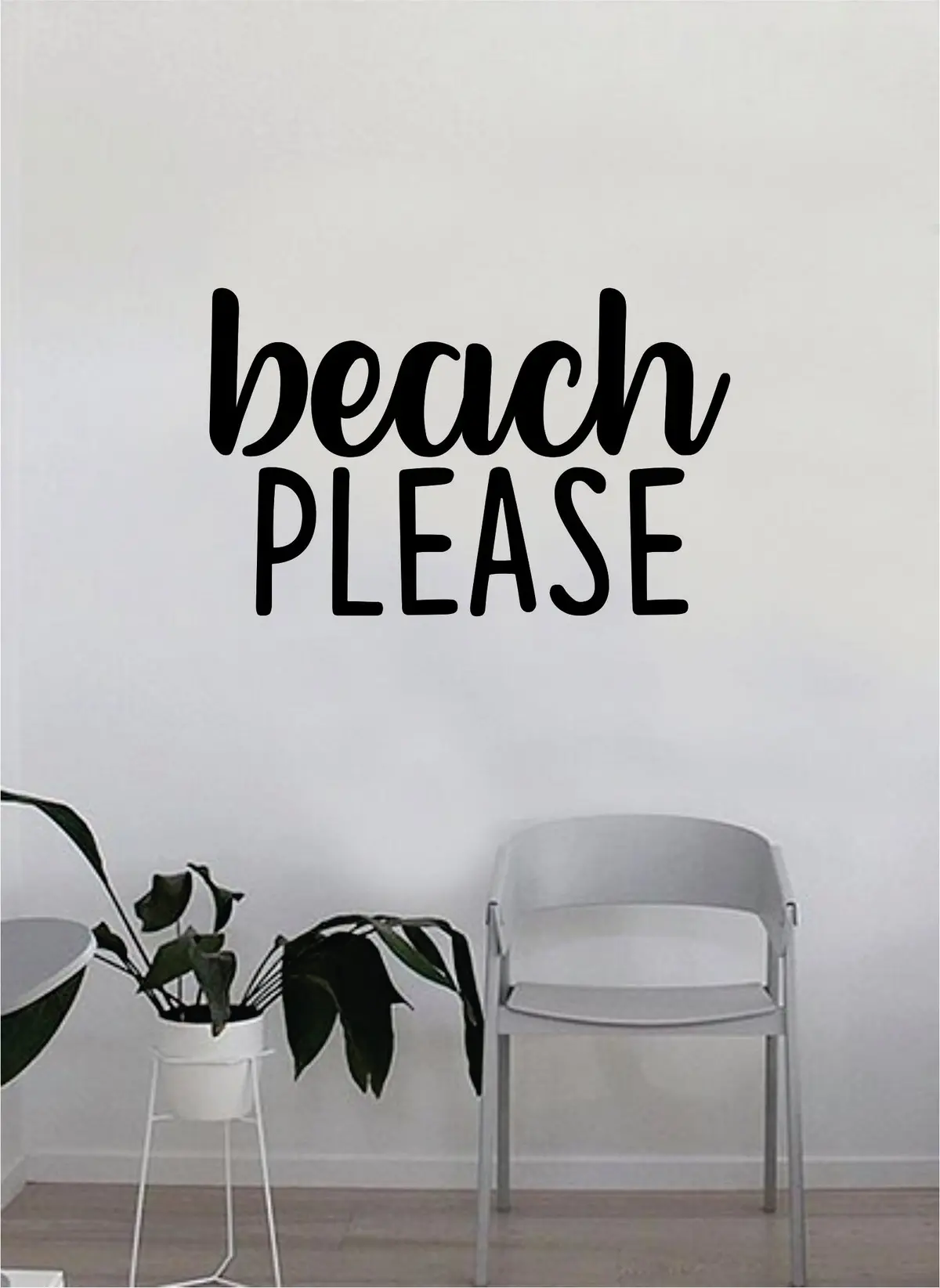 Beach Please Wall Decal Sticker Vinyl Art Home Decor Decoration Living Room Bedroom Quote Inspirational Ocean Funny Nautical Sea 1