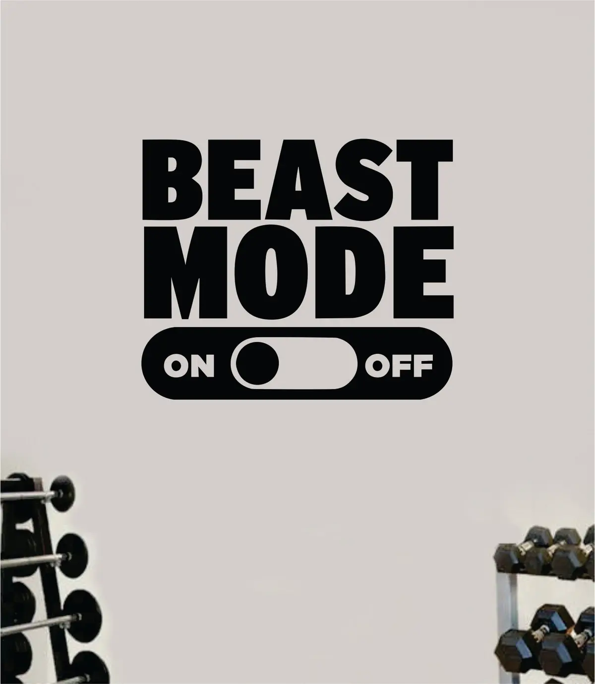 Beast Mode On V3 Wall Decal Home Decor Bedroom Room Vinyl Sticker Art Teen Work Out Quote Beast Gym Fitness Lift Strong Inspirational Motivational Health School 1